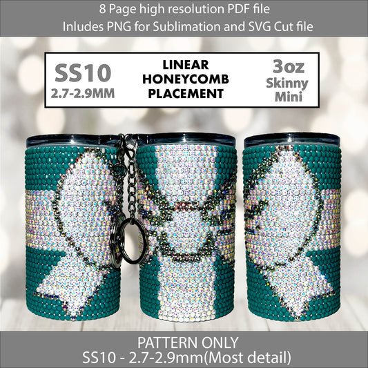 SS10 (2.7-2.9mm) 3oz Tiffs Bow Mini Skinny Tumbler,rhintestone template,bling graph,tumbler wrap,bling sublimation,PNG,pdf,svg,diy