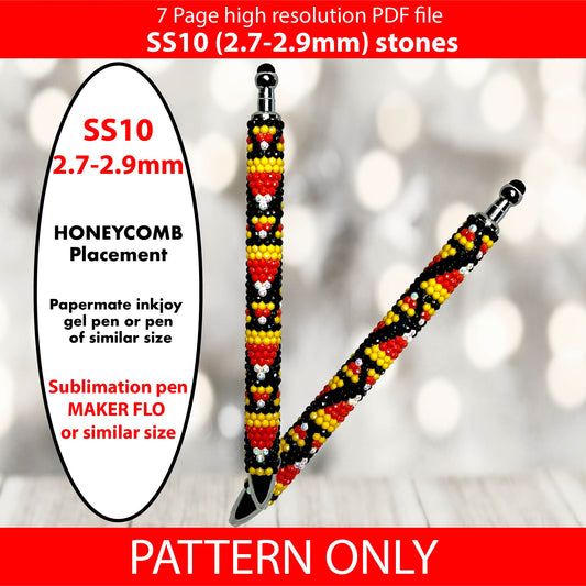 SS10 (2.7-2.9mm) I Love Candy Corn bling pen,bling pen template,Rhinestone pen pattern,Graph template,Rhinestone template,diy,dotz,halloween,spooky diamonds