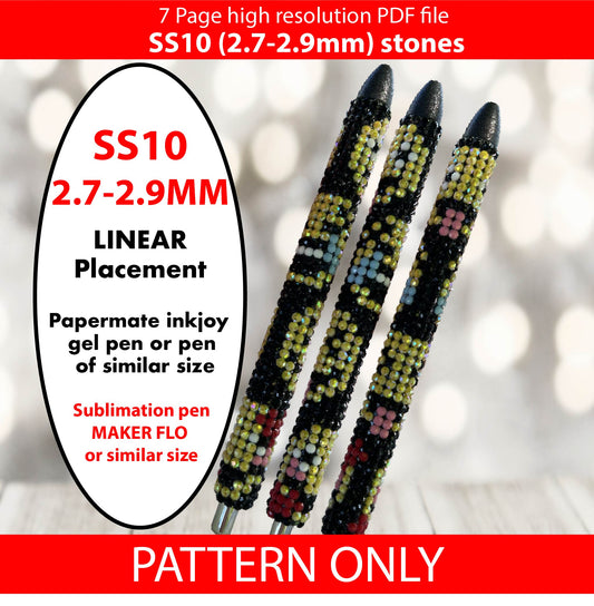 SS10 (2.7-2.9mm) Emoticon bling pen,bling template,blank rhinestone template,rhinestone pens,diamond dotz,ss10 flatbacks,icons,heart winky,emotag,papermate