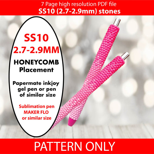 SS10 (2.7-2.9mm) Pink Ombre bling pen,bling pen template,Rhinestone pen pattern,Graph template,Rhinestone template,diy,dotz,Rhinestone ombre, fade to pink