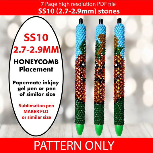 SS10 (2.7-2.9mm) Jack-O-Lantern Bling Pen,spooky season,stainless pen templates,rhinestone graph,halloween bling,cute Pumpkins,spooky gifts,scary gifts