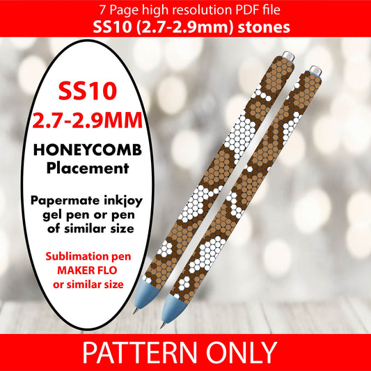 SS10 (2.7-2.9mm) Doggie Cookie bling pen graph,rhinestone pen pattern,bling pattern,rhinestone template,diy,honeycomb template,dog bone,pet treats,puppy