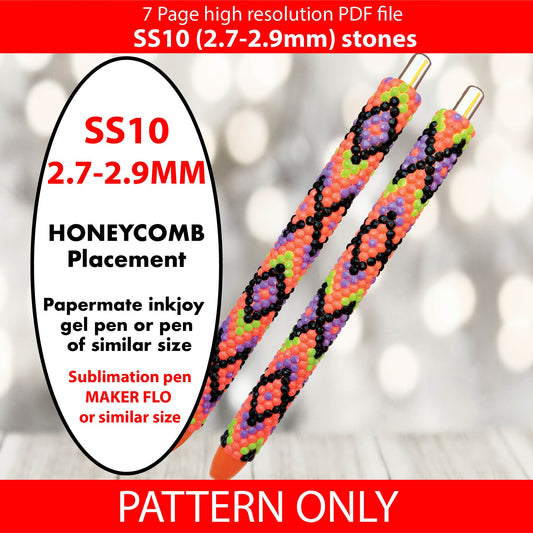 SS10 (2.7-2.9mm) Moroccan Halloween bling pen,bling pen template,Rhinestone pen pattern,Graph template,Rhinestone template,diy,dotz,vintage colors,diamonds