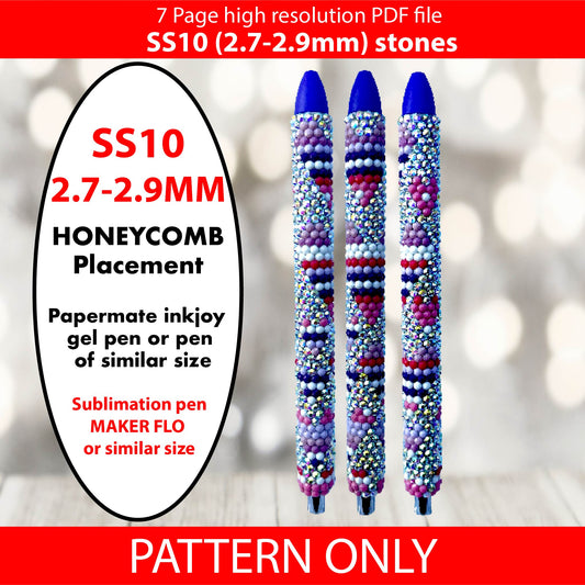 SS10 (2.7-2.9mm) Serape Hearts bling pen template,rhinestone pen pattern, bling pattern,rhinestone template,diy,dotz,valentine day bling pen,pink hearts,love