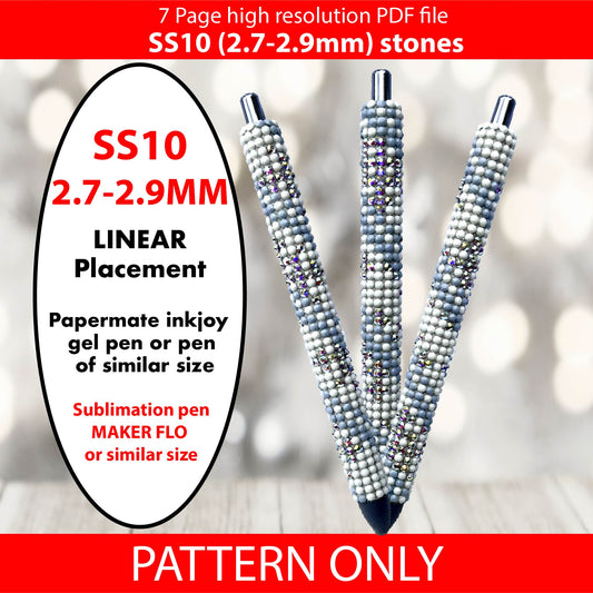 SS10 (2.7-2.9mm) Snowflake Serape Twist bling pen graph,bling template,rhinestone pattern,bling pen wrap,PDF,full color pattern,linear,dotz,custom,burst,art