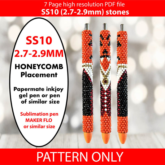 SS10 (2.7-2.9) Count Pumpkin Bling Pen,spooky season,stainless pen templates,rhinestone graph,halloween bling,spooky gifts,halloween skeletons