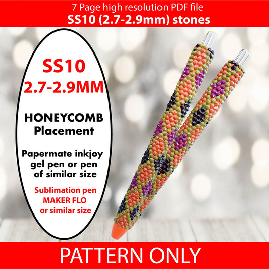 SS10 (2.7-2.9mm) Vintage Halloween bling pen,bling pen template,Rhinestone pen pattern,Graph template,Rhinestone template,diy,dotz,vintage colors,diamonds