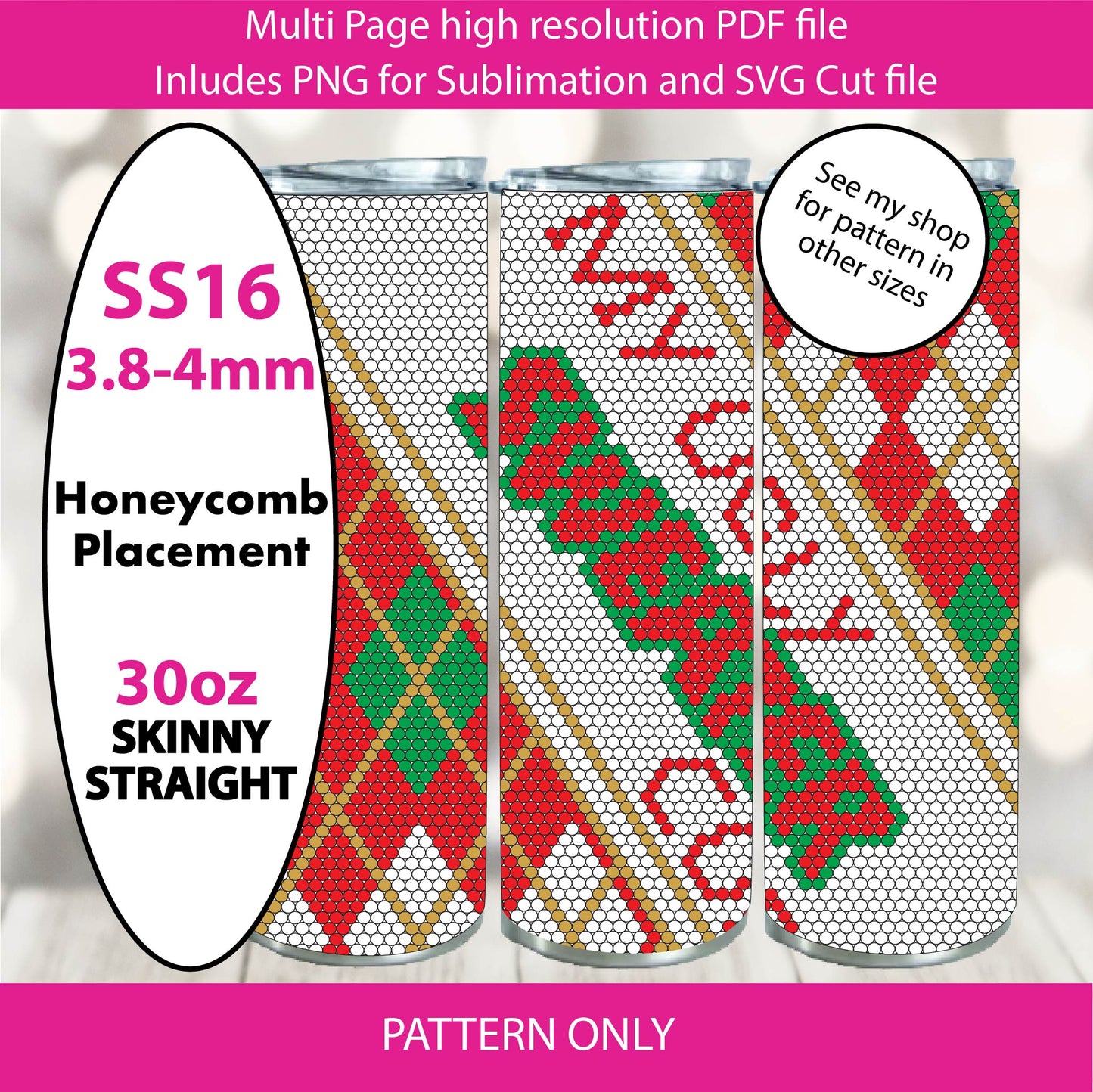 SS20 (4.8-5mm) 30OZ Ugly Sweater  bling tumbler,bling graph,rhinestone tumbler,Sparkly season,gifts for her, Pretty christmas lights,christimas argyle,diy