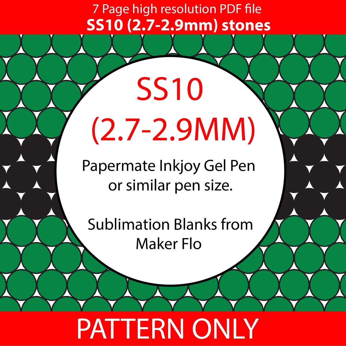 SS10 (2.7-2.9mm) Christmas Elf bling pen graph,bling template,rhinestone pattern,bling pen wrap,PDF,full color pattern,honeycomb,christmas,gnome,shelf