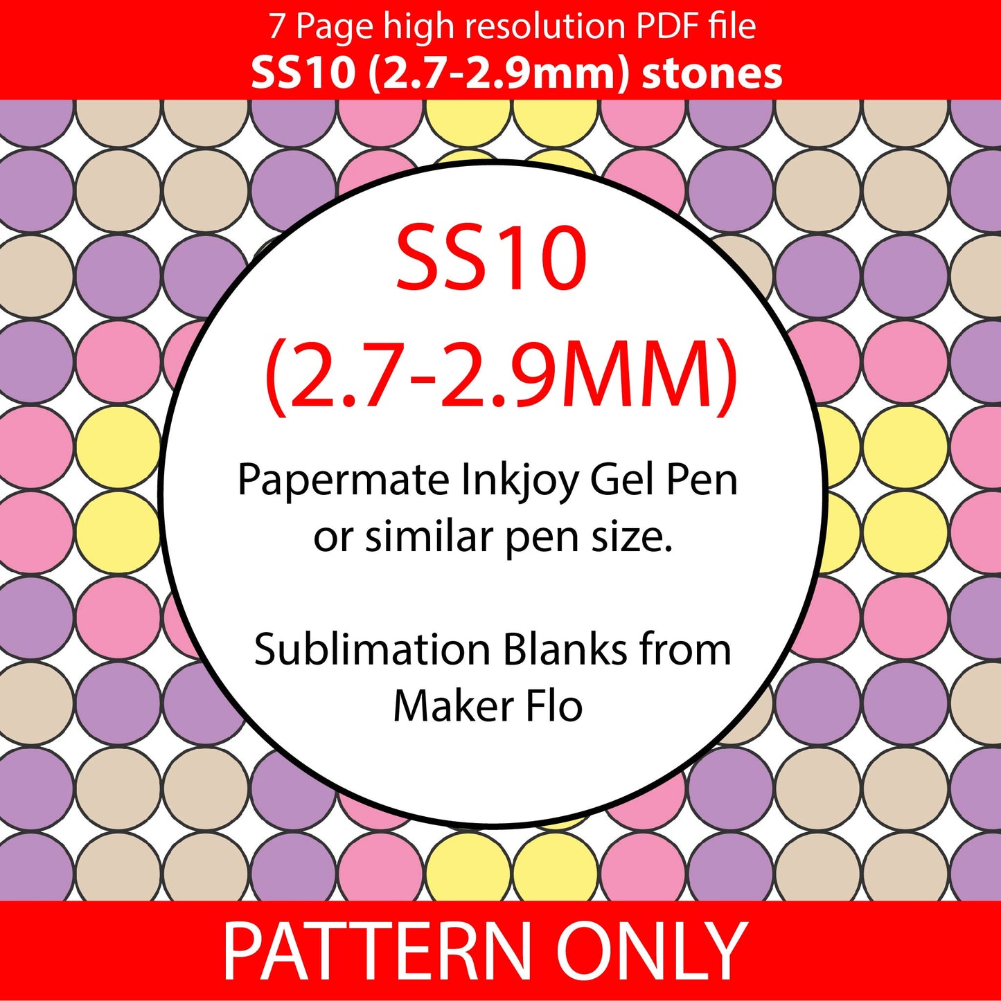 SS10 (2.7-2.9mm) Fancy pastel square bling pen pattern,bling tumbler,inkjoy,crystal bling pen,pdf,linear placement,diy,Diamond dotz,flatback,diamond