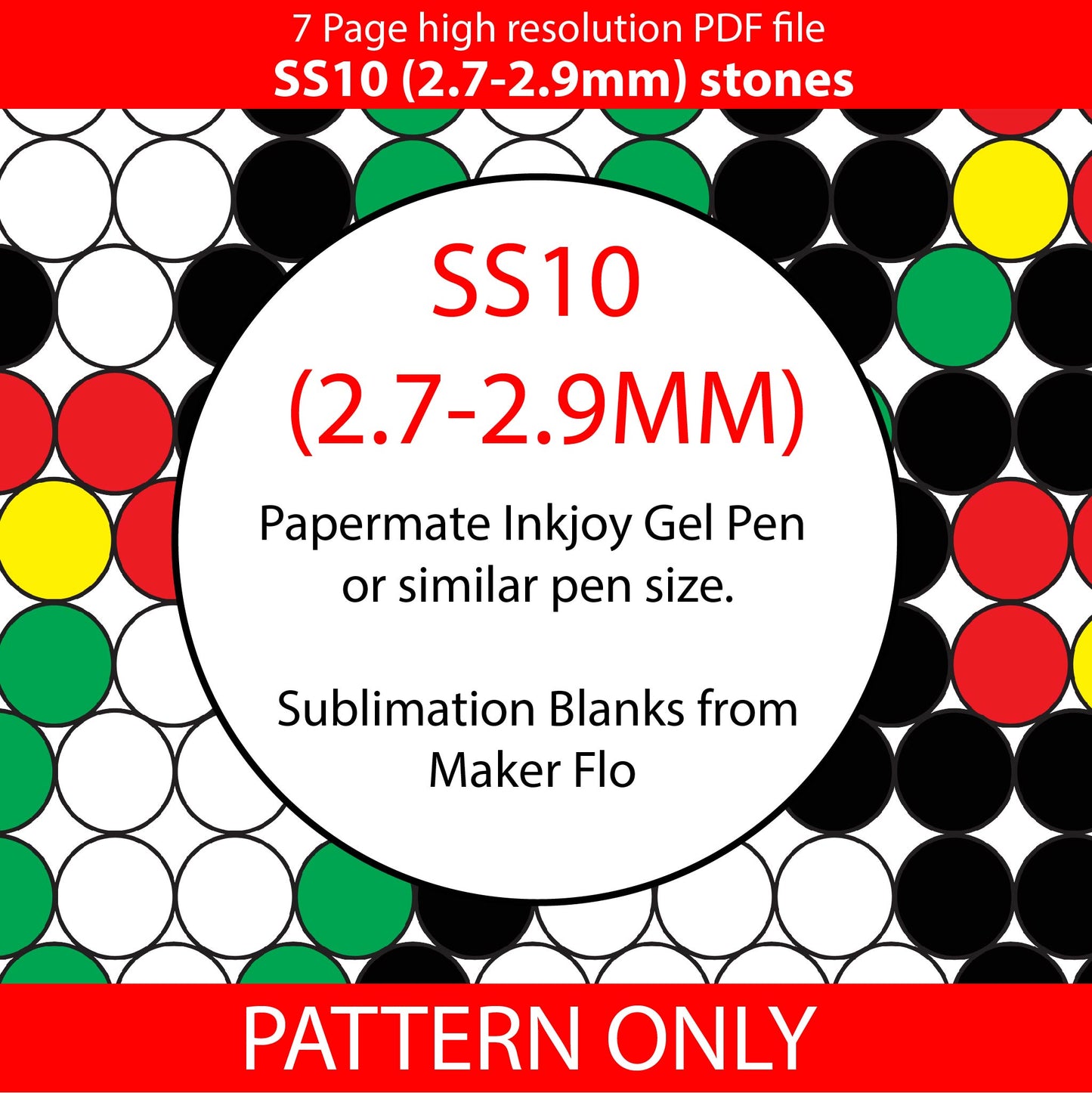 SS10 (2.7-2.9mm) Poppy Cow Print bling pen template,rhinestone pen pattern,bling pattern,rhinestone template,diy,dotz,abstract pattern,linear honeycomb