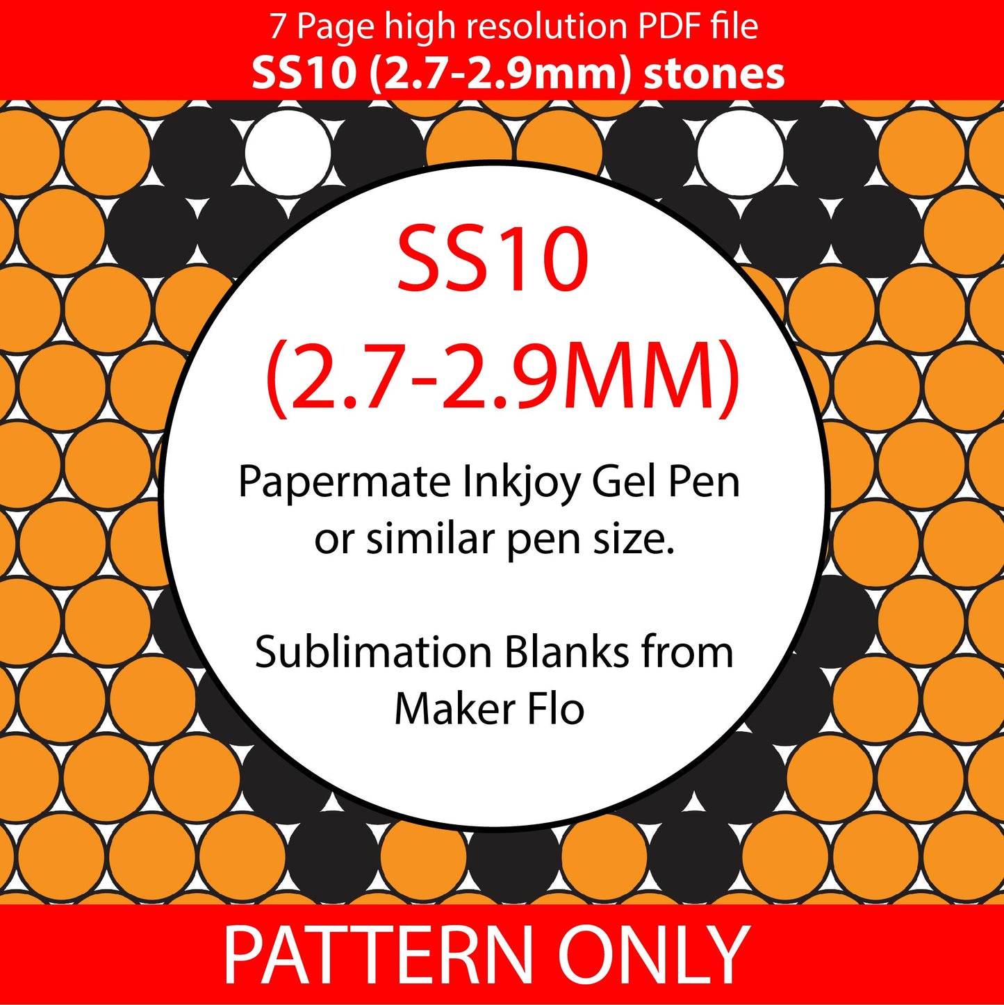 SS10 (2.7-2.9mm) Jack-O-Lantern Bling Pen,spooky season,stainless pen templates,rhinestone graph,halloween bling,cute Pumpkins,spooky gifts,scary gifts