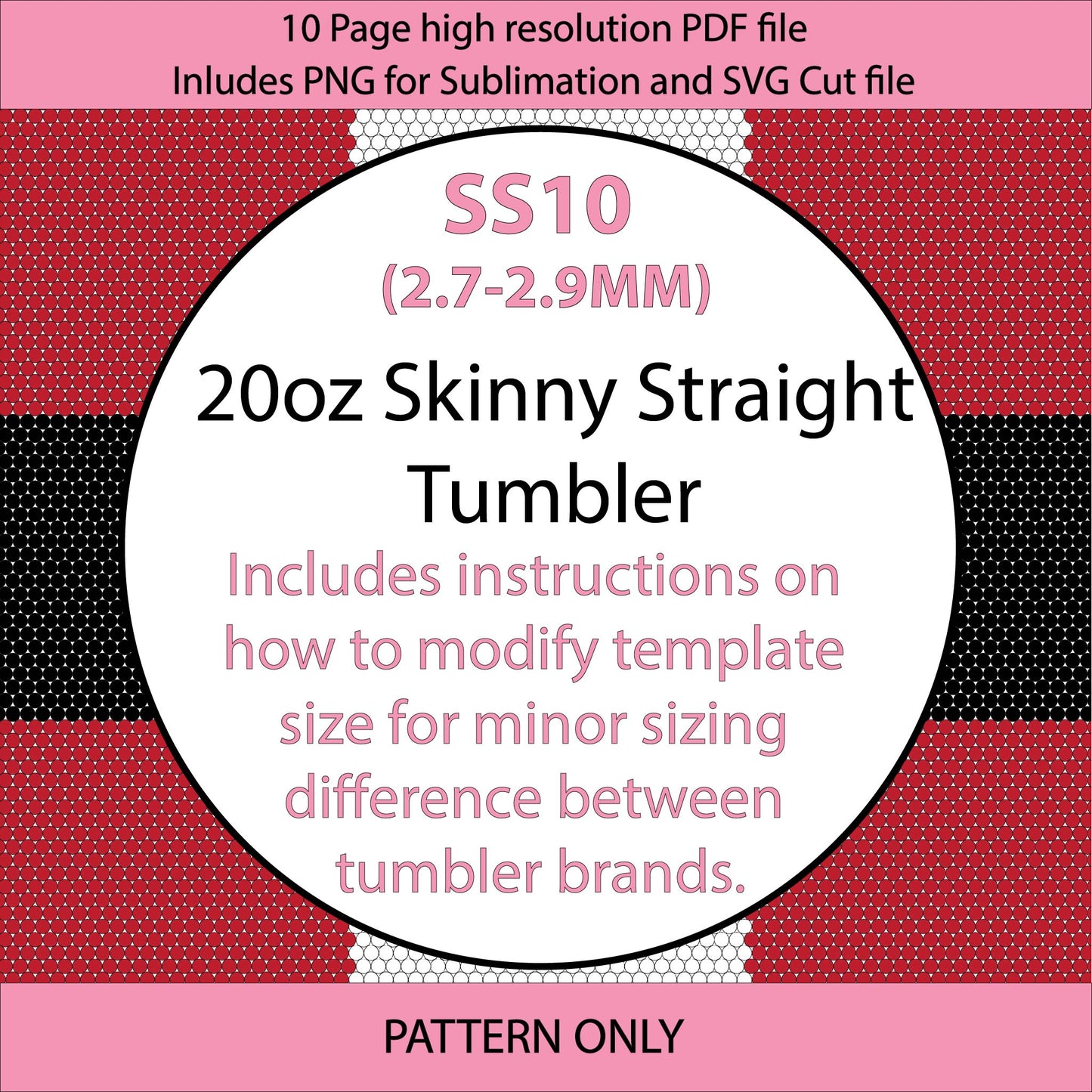SS10 (2.7-2.9mm) Santa Claus belt Bling tumbler graph,bling template,rhinestone pattern,tumbler wrap,PDF,full color pattern,honeycomb,santa,merry christmas