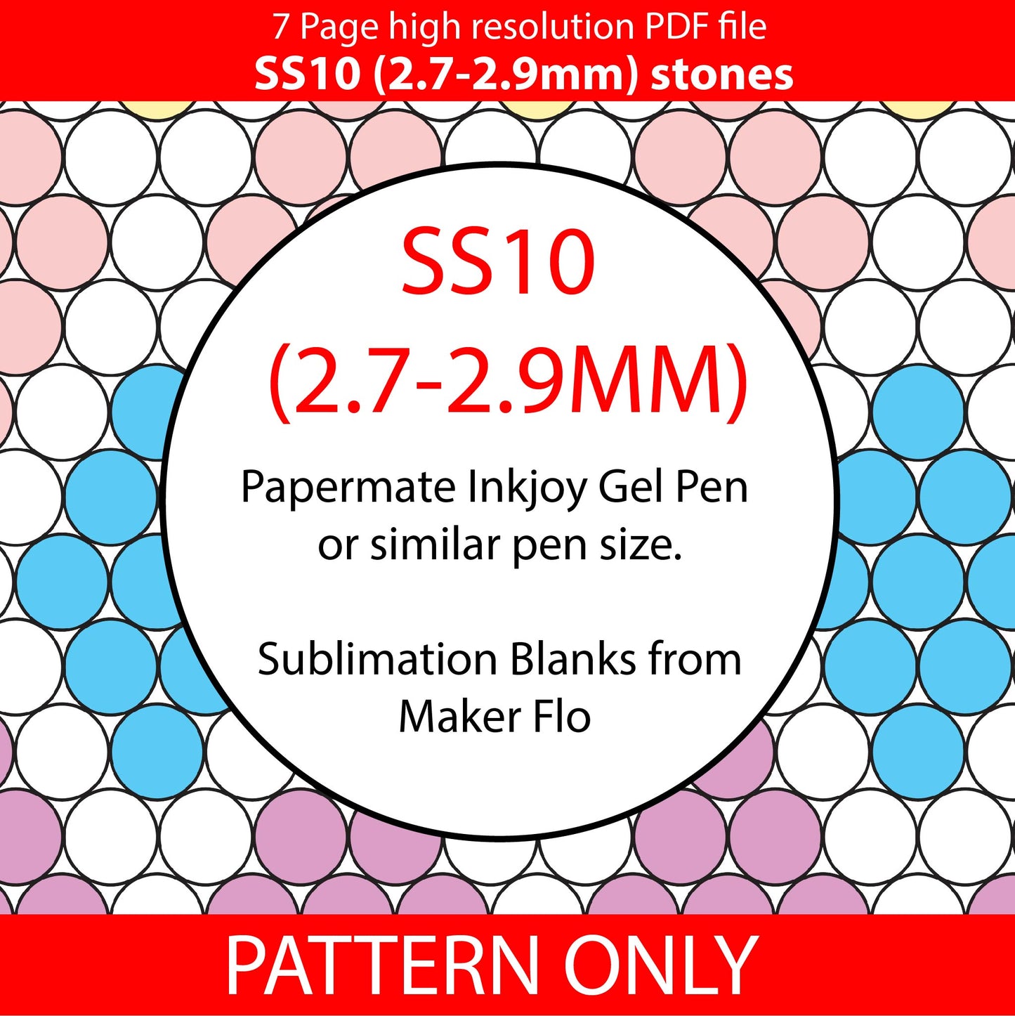 SS10 (2.7-2.9mm) Spring Pastel Argyle bling pen template,rhinestone pen pattern,bling pattern,rhinestone template,diy,dotz,honeycomb,teacher gift,gifts for her