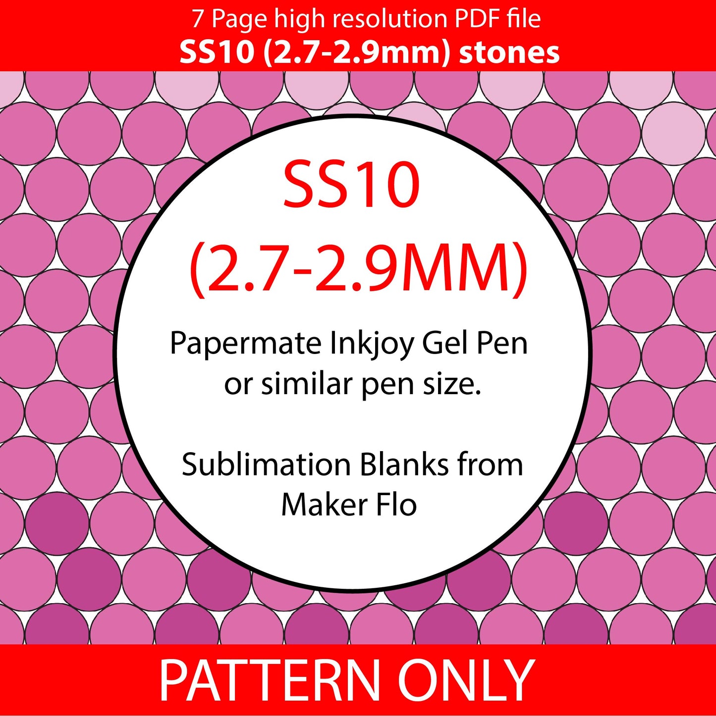 SS10 (2.7-2.9mm) Pink Ombre bling pen,bling pen template,Rhinestone pen pattern,Graph template,Rhinestone template,diy,dotz,Rhinestone ombre, fade to pink
