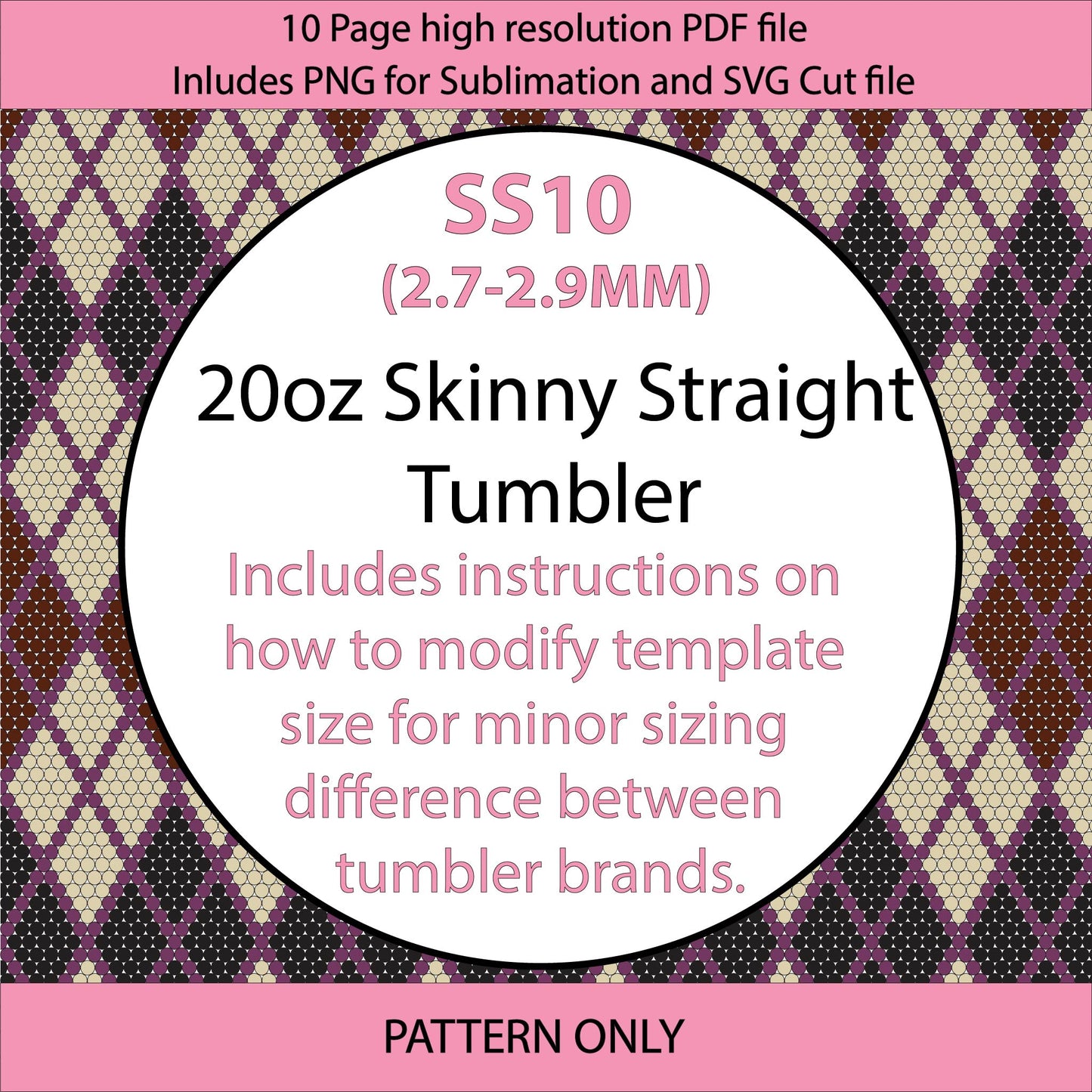 SS10 (2.7-2.9mm) Victorian Argyle bling tumbler pattern,rhinestone tumblers,rhinestone patterns,bling patterns,diy,sublimation,png,svg
