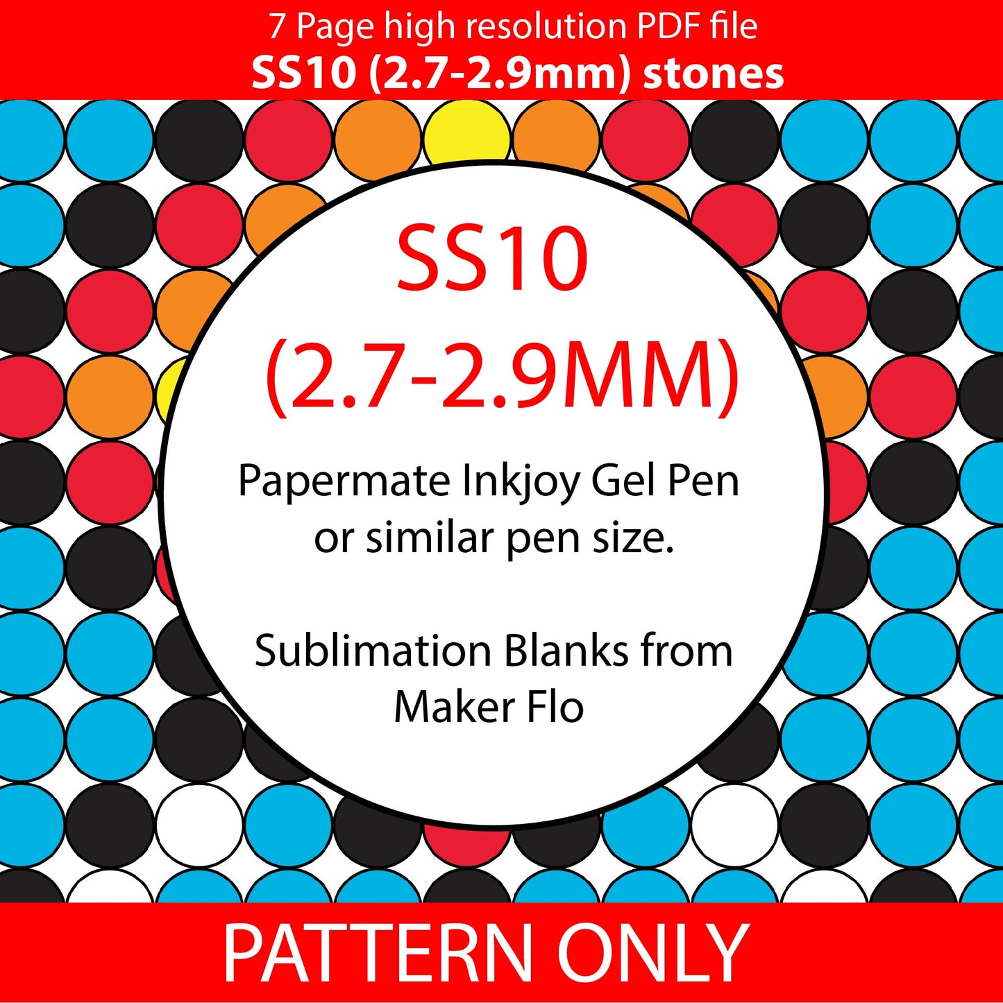 SS10 (2.7-2.9mm) Teal tribal bling pen pattern,bling tumbler,inkjoy,crystal bling pen,pdf,graph,written pattern,Square stitch,diy,Diamond dotz,flatback