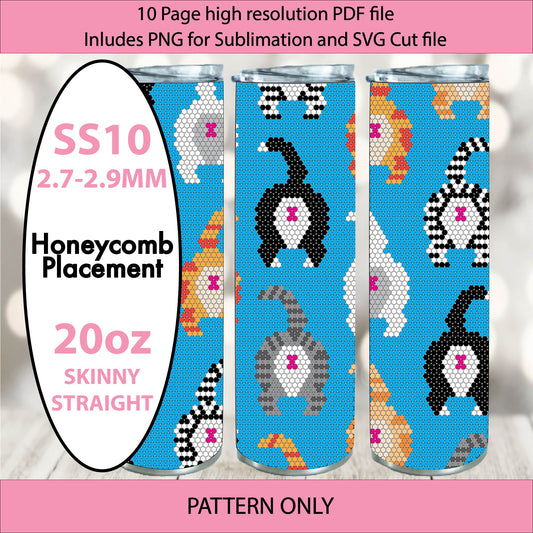 SS10 (2.7-2.9mm) Cat Butt Repeat bling tumbler,rhintestone template,bling graph,tumbler wrap,bling sublimation,PNG,pdf,svg,diy,cute fruit,kawaii avocado, kawaii cat (Copy)