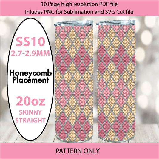 SS10 (2.7-2.9mm) Vintage Pink Argyle bling tumbler pattern,rhinestone tumblers,rhinestone patterns,bling patterns,diy,sublimation,png,svg