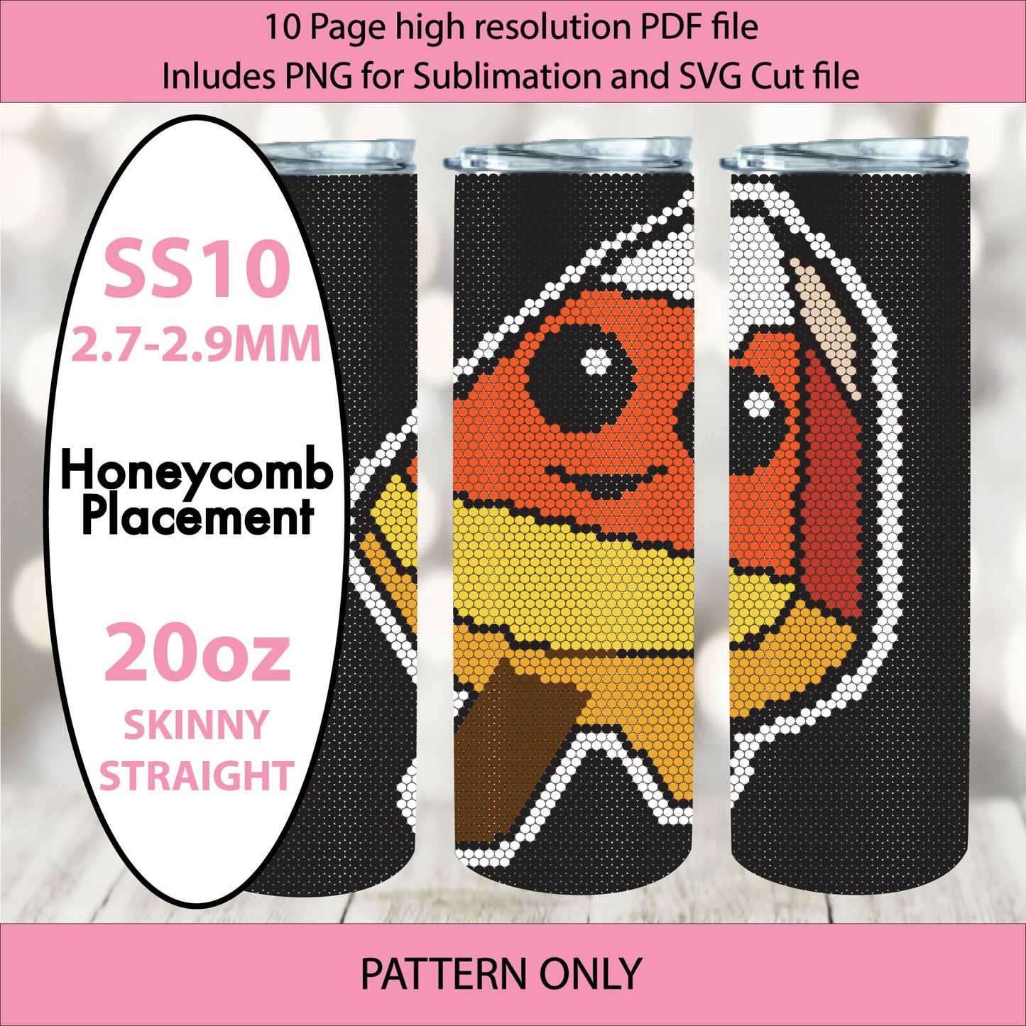 SS10 (2.7-2.9mm) Candy Corn Ice Cream bling tumbler,rhintestone template,bling graph,tumbler wrap,bling sublimation,PNG,pdf,svg,diy,cute candy,kawaii candy corn, Kawaii ice cream