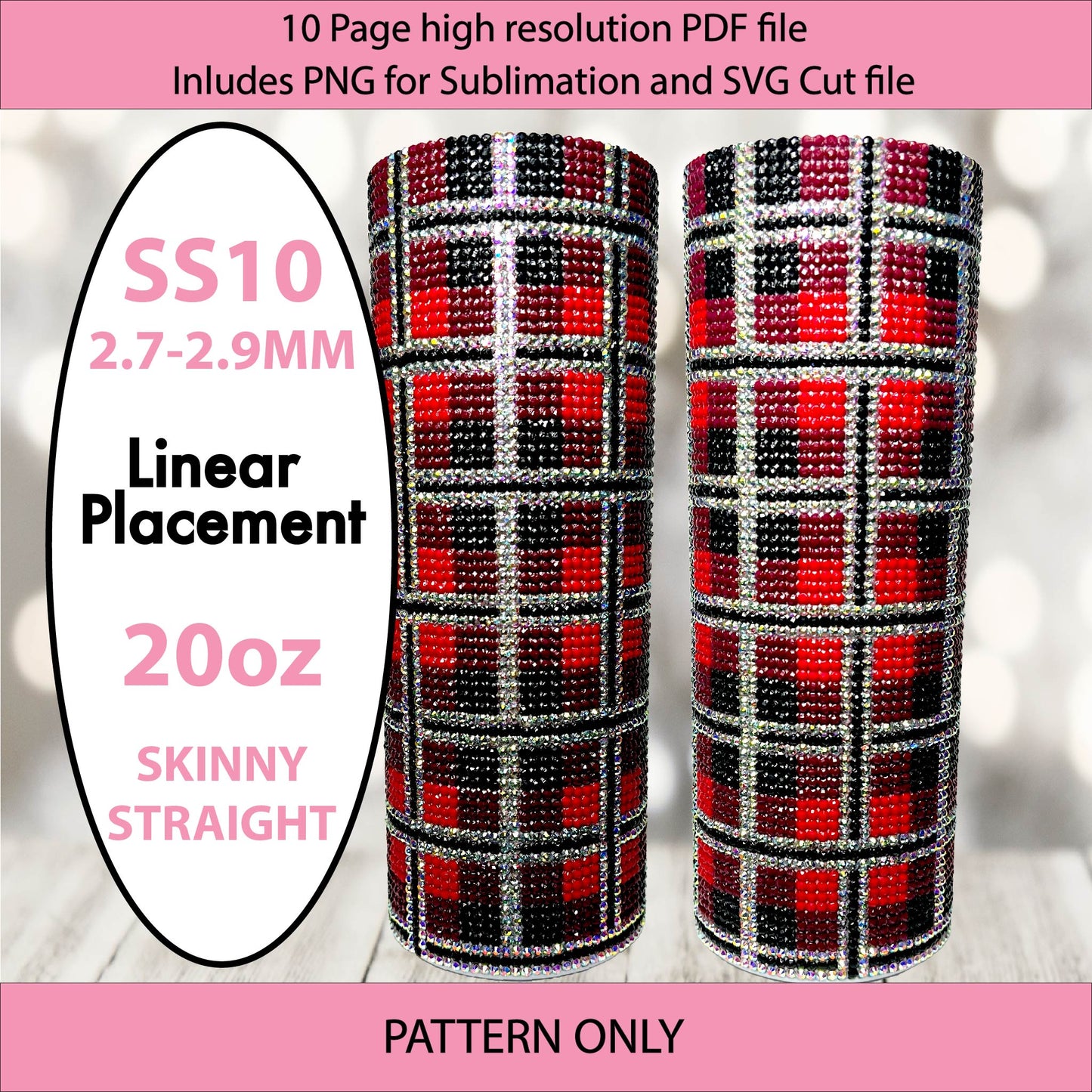 SS10 (2.7-2.9mm) Buffalo Plaid bling tumbler,rhintestone template,bling graph,tumbler wrap,bling sublimation,PNG,pdf,svg,diy,unbreakable connection,Woolrich Woolen Mill