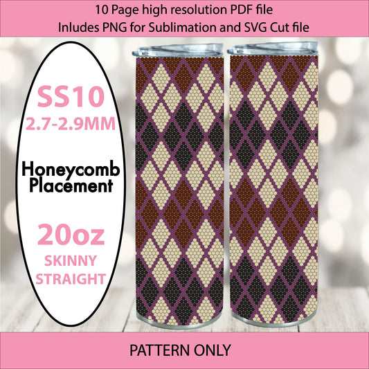 SS10 (2.7-2.9mm) Victorian Argyle bling tumbler pattern,rhinestone tumblers,rhinestone patterns,bling patterns,diy,sublimation,png,svg