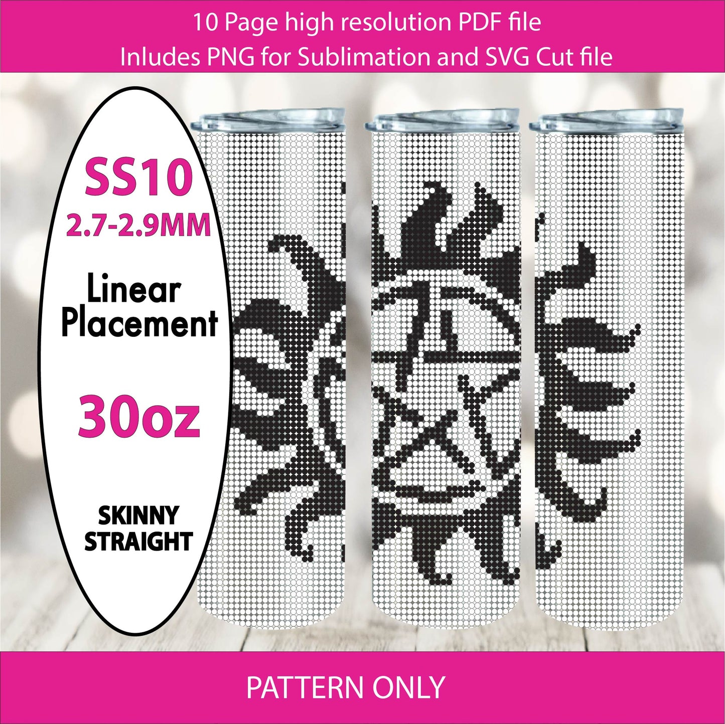 SS10 30OZ Supernatural Fireburst Bling Tumbler,Bling graph,linear placement,sublimation,gifts for her,DIY,demon hunting, paranormal television shows