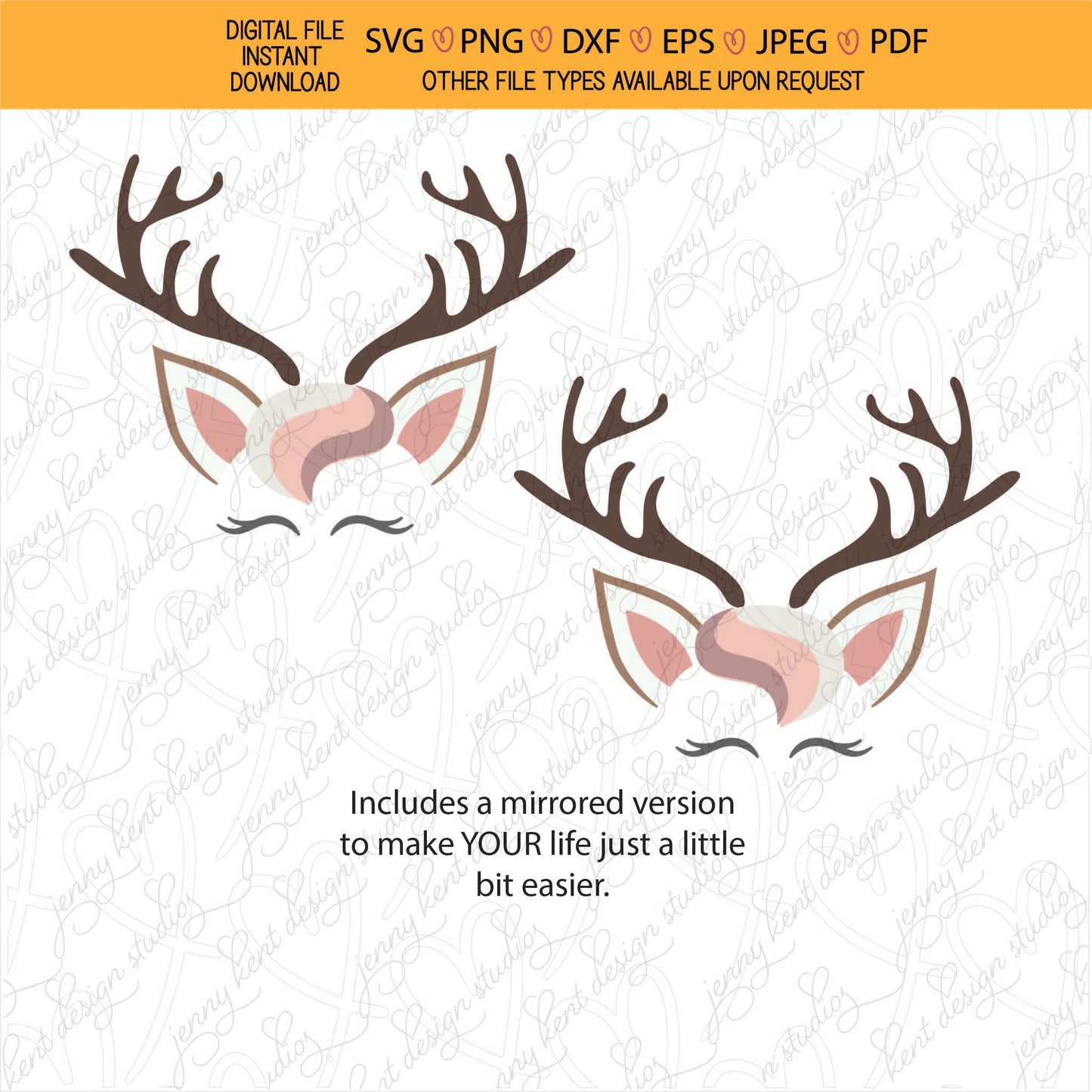 Pretty Reindeer,cute face,chocolate drip,doe,deer,christmas,gift,decals,vinyl,epoxy tumbler,personalize,SVG,PNG,jpeg,eps,dxf,Cricut,silhouette,red nose reindeer