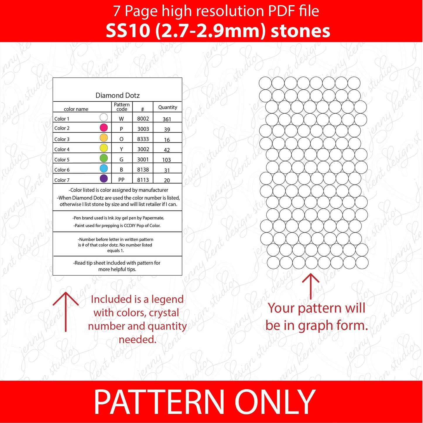 SS10 (2.7-2.9mm) Carnation Cow Print bling pen template,rhinestone pen pattern,bling pattern,rhinestone template,diy,abstract pattern,linear honeycomb