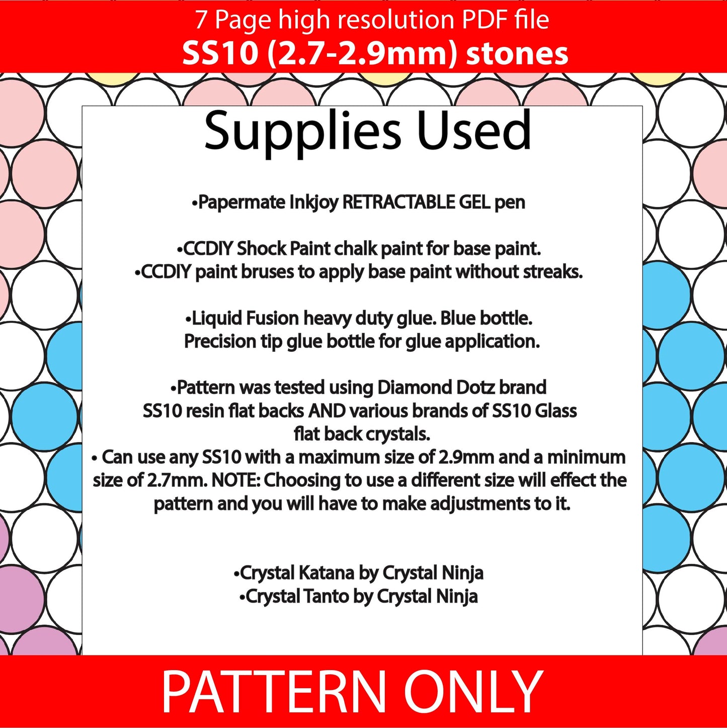 SS10 (2.7-2.9mm) Spring Pastel Argyle bling pen template,rhinestone pen pattern,bling pattern,rhinestone template,diy,dotz,honeycomb,teacher gift,gifts for her