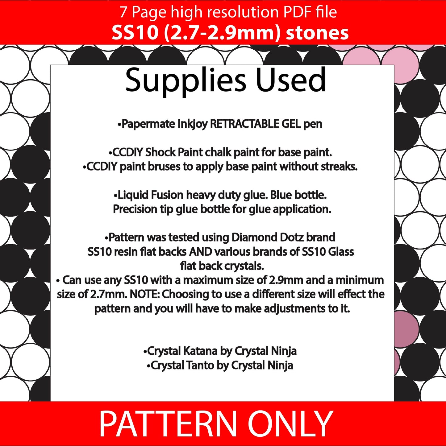 Ss10 (2.7-2.9mm) Pink Leopard Ombre bling pen template,rhinestone pen pattern, bling pattern,rhinestone template,diy,dotz,animal print tempate,leopard print