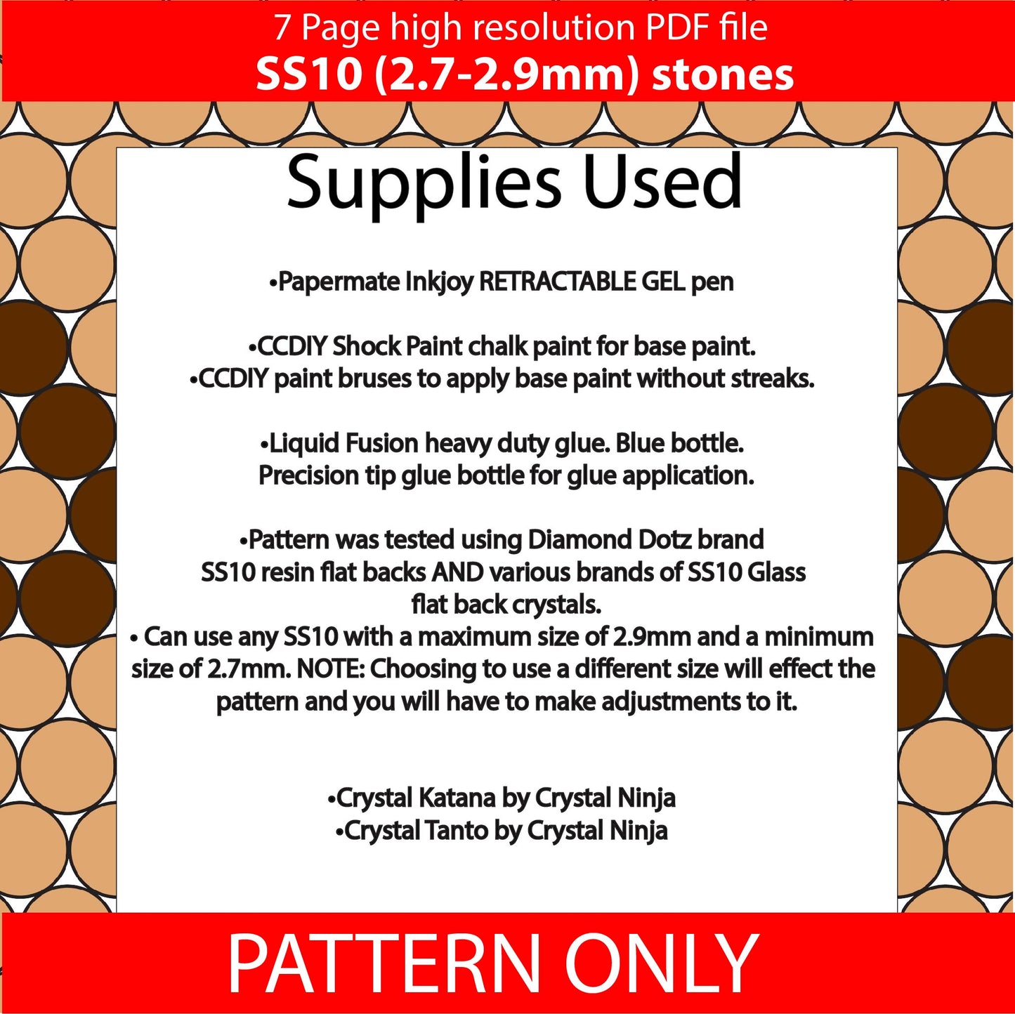 SS10 (2.7-2.9mm) Red Nose Reindeer bling pen graph,bling template,rhinestone pattern,bling pen wrap,PDF,full color pattern,honeycomb,christmas,diy,slay
