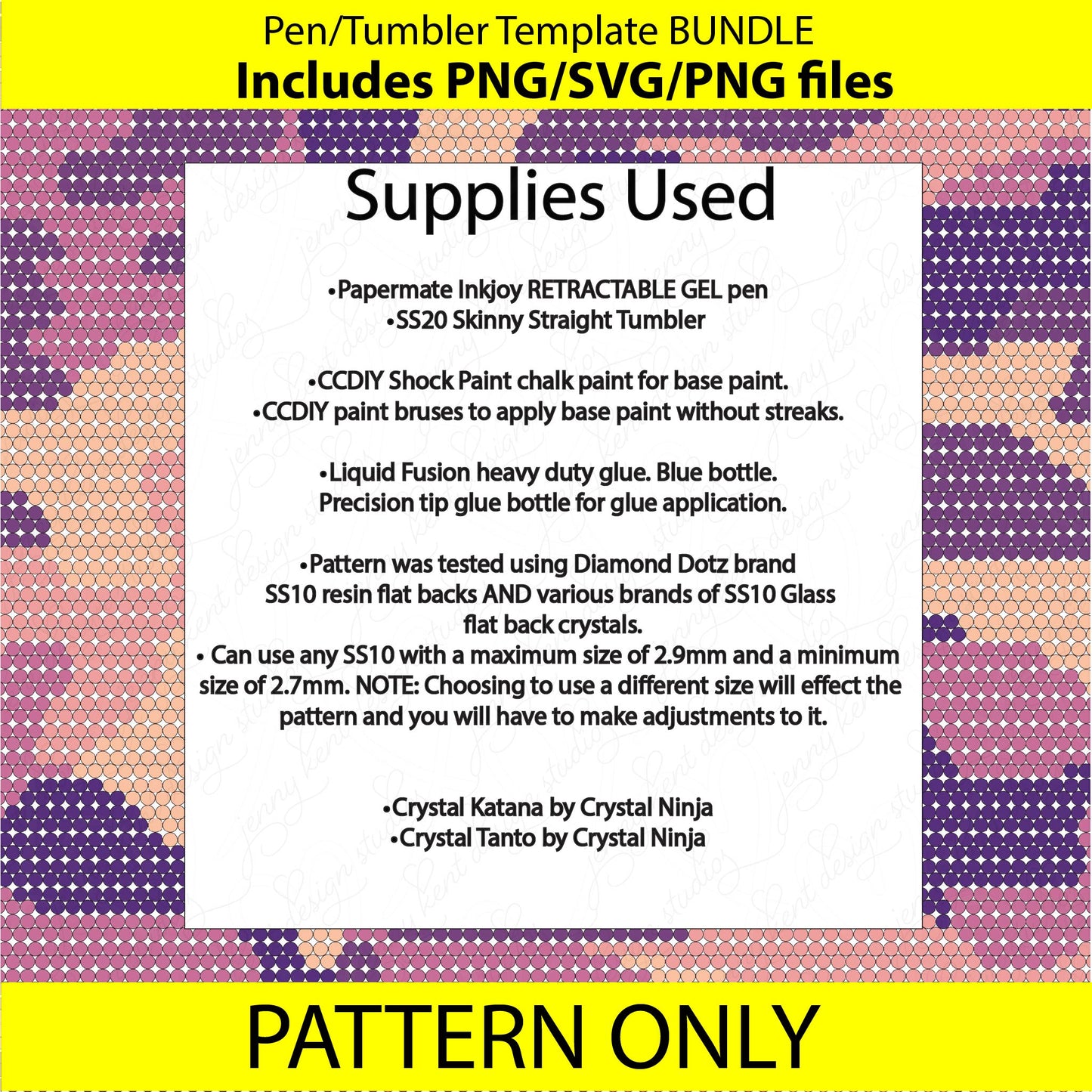 SS10 (2.7-2.9mm) Sunset Camp bling pen and bling tumbler BUNDLE,rhinestone template,bling graph,papermate inkjoy,20oz skinny straight, Camouflage