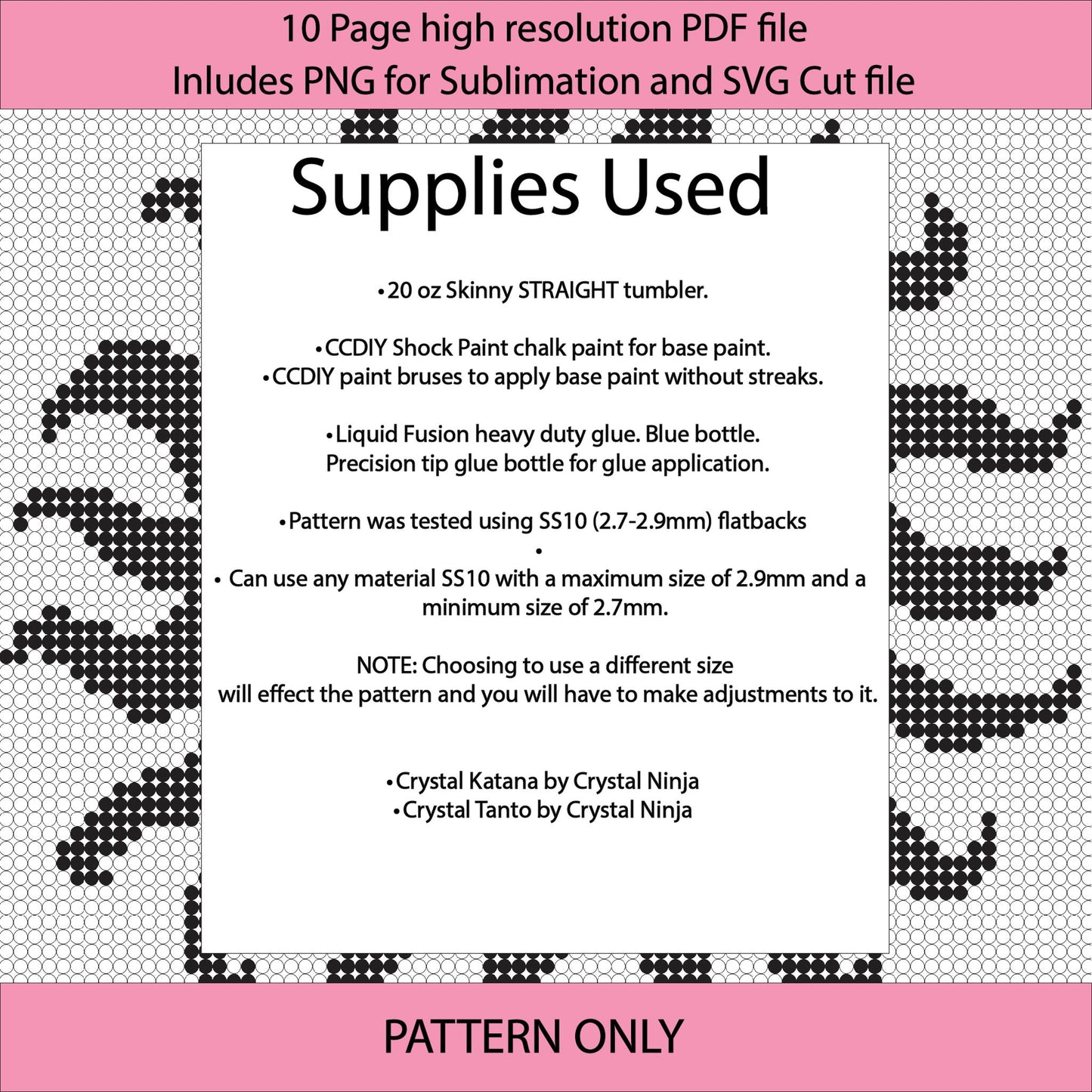 SS10 (2.7-2.9mm) Supernatural Fireburst bling tumbler,bling pattern,bling tumbler graph,rhinestone tumbler,linear tumbler template,halloween bling