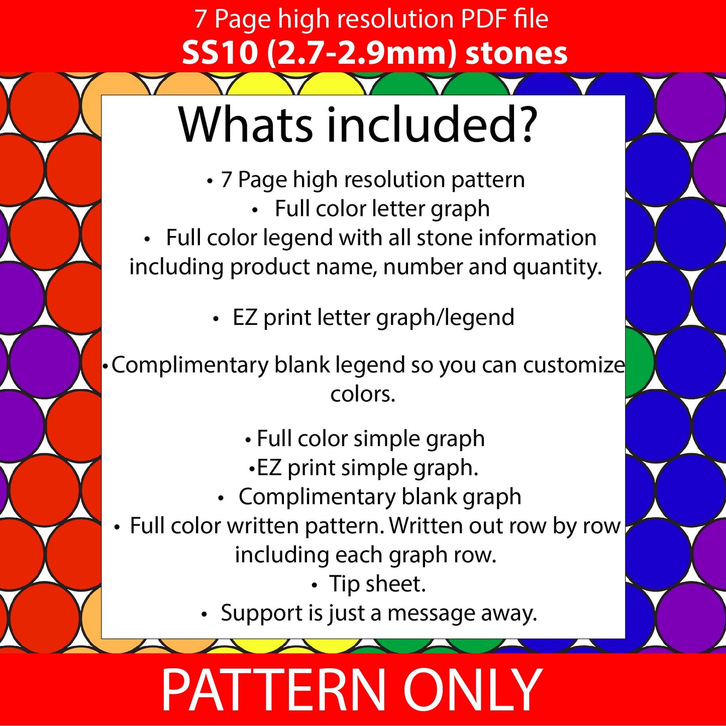 SS10 (2.7-2.9mm) Rainbow switchback bling pen,bling pen template,rhinestone pen pattern,rainbow bling pattern,rhinestone template,diy,rainbow stripes