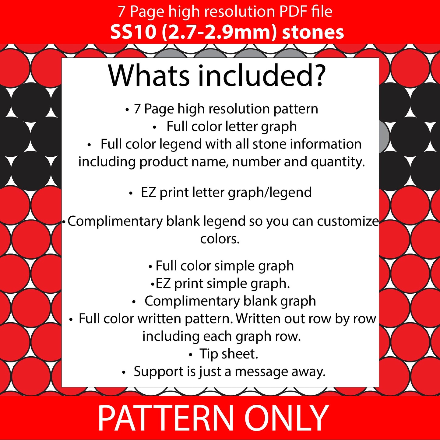 SS10 (2.7-2.9mm) Santa Claus belt Bling Pen graph,bling template,rhinestone pattern,ink joy wrap,PDF,full color pattern,honeycomb,santa,merry christmas,gift