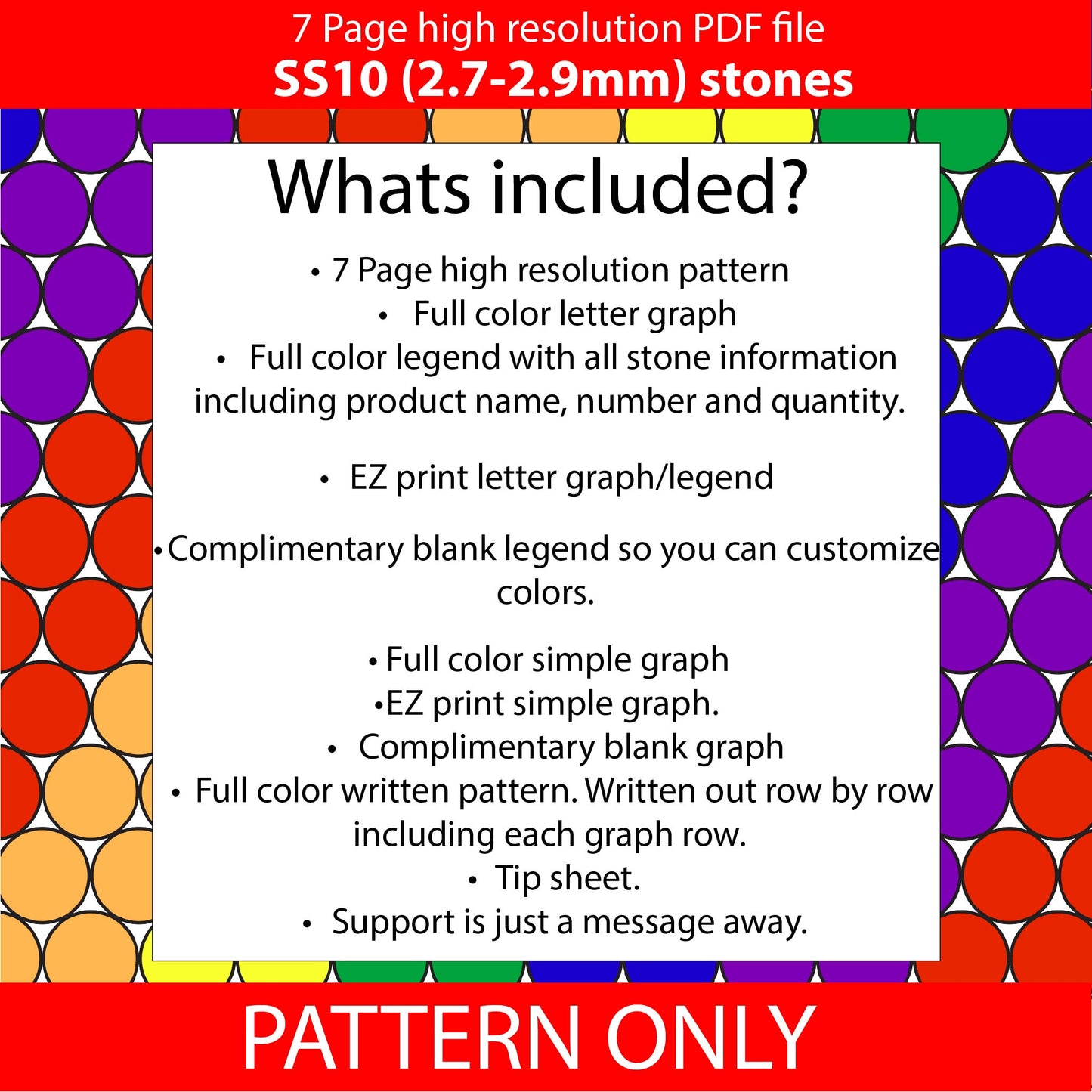 SS10 (2.7-2.9mm) Rainbow twist bling pen,bling pen template,rhinestone pen pattern,rainbow neon bling pattern,rhinestone template,diy,dotz,rainbow stripes