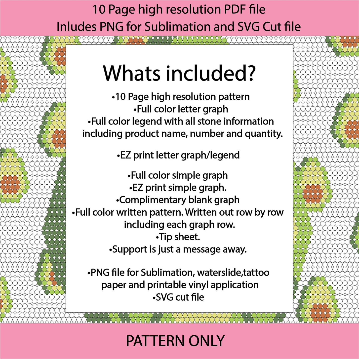 SS10 (2.7-2.9mm) Cute Avocado bling tumbler,rhintestone template,bling graph,tumbler wrap,bling sublimation,PNG,pdf,svg,diy,cute fruit,kawaii avocado