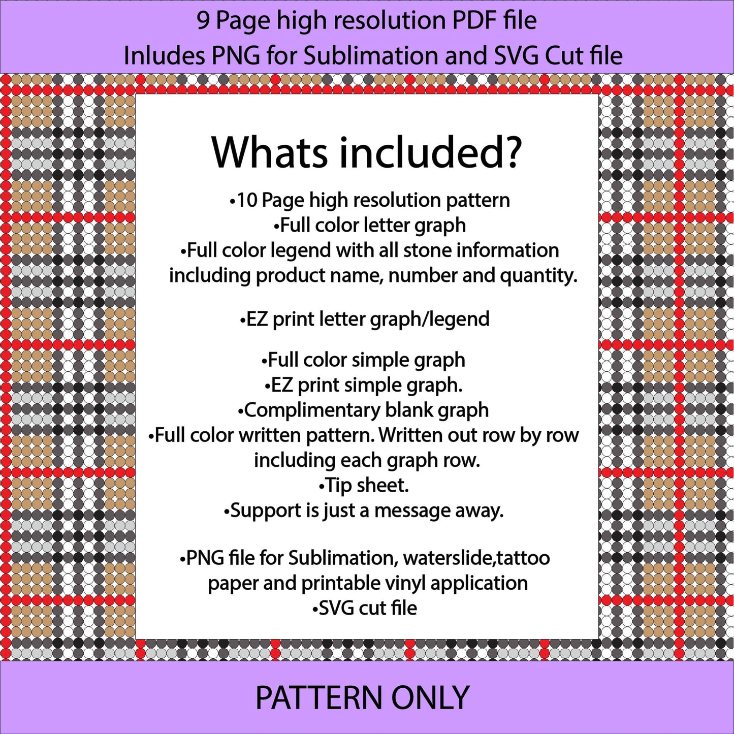 SS12 (3-3.2mm) Bur N Berry Plaid bling tumbler pattern,rhinestone tumblers,rhinestone patterns,bling patterns,sublimation,png,svg,couture bling,bachelorette