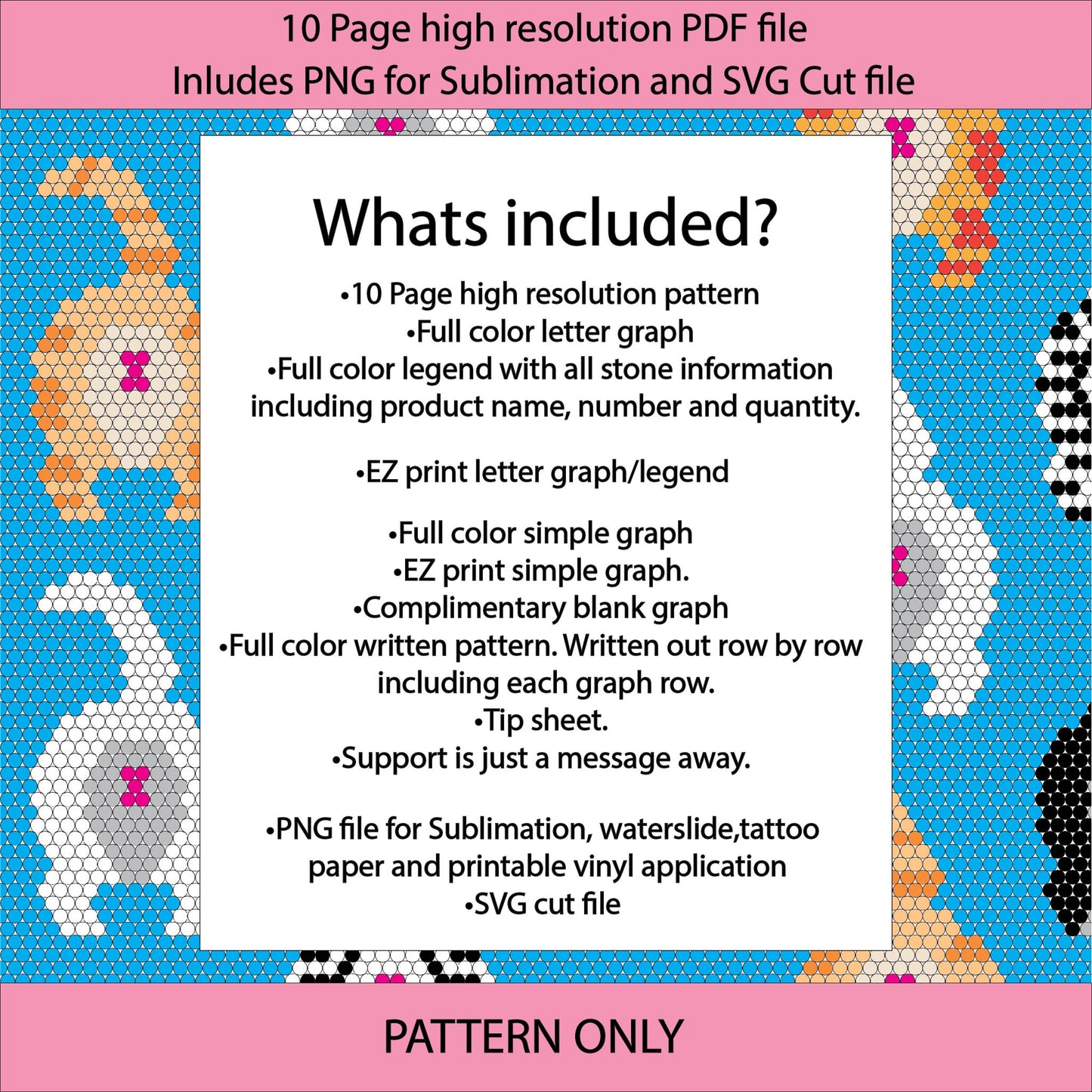 SS10 (2.7-2.9mm) Cat Butt Repeat bling tumbler,rhintestone template,bling graph,tumbler wrap,bling sublimation,PNG,pdf,svg,diy,cute fruit,kawaii avocado, kawaii cat (Copy)