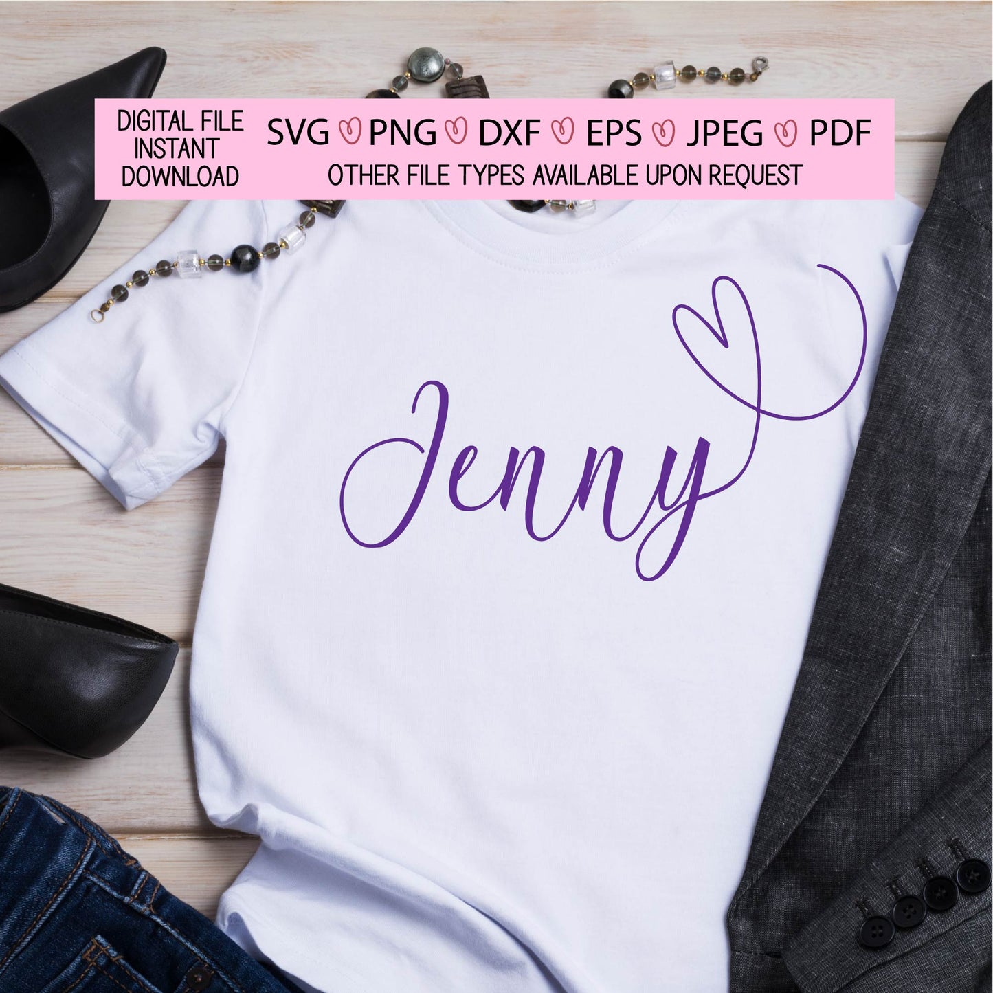 Jenny,jennifer,jennie,designer names,ready to cut names, script,pdf,png,jpeg,dxf,eps,svg,silhouette,cricut,sublimation,diy,customization,cut