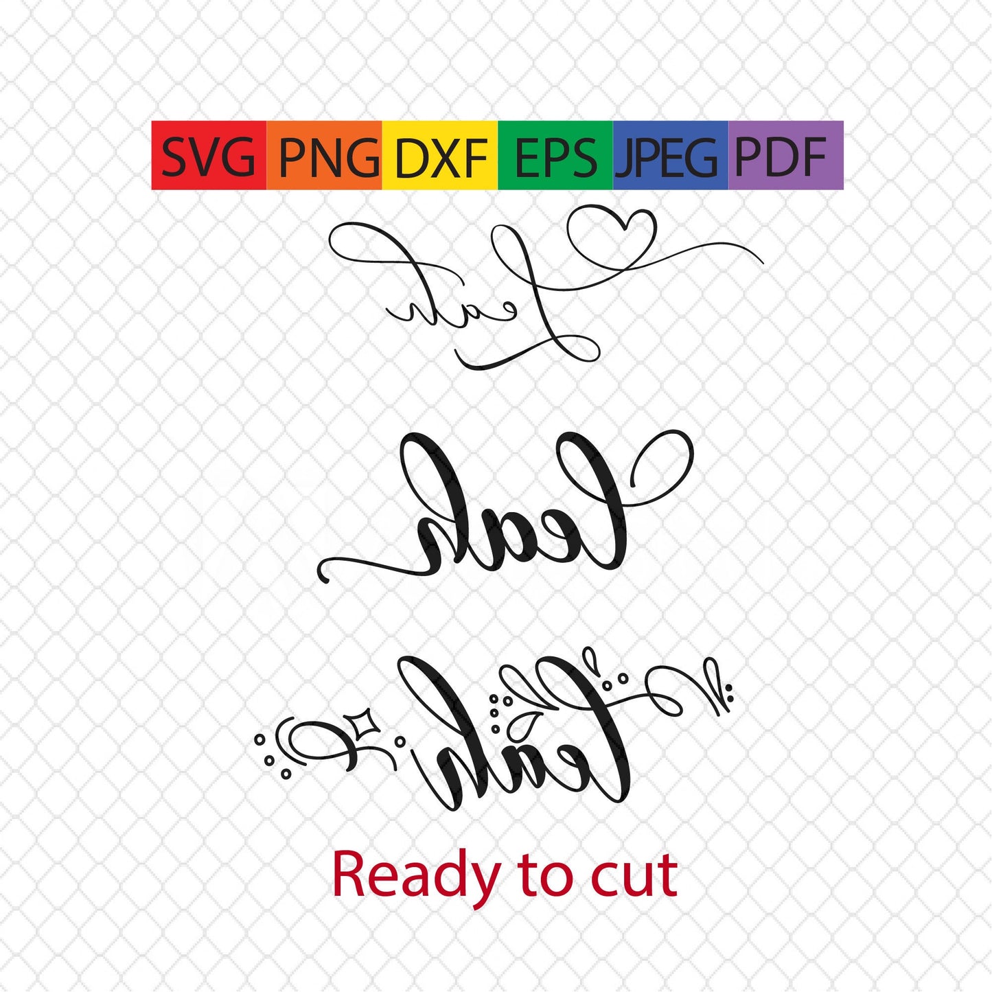 leah,ready to print name,personalization,pdf,png,jpeg,svg,dxf,eps,cricut,silhouette,sublimation,waterslide,vinyl,decal,tattoo,digital,