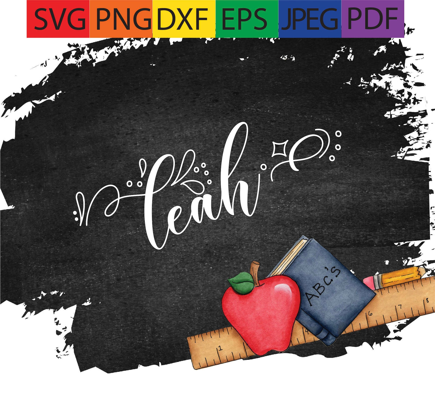 leah,ready to print name,personalization,pdf,png,jpeg,svg,dxf,eps,cricut,silhouette,sublimation,waterslide,vinyl,decal,tattoo,digital,