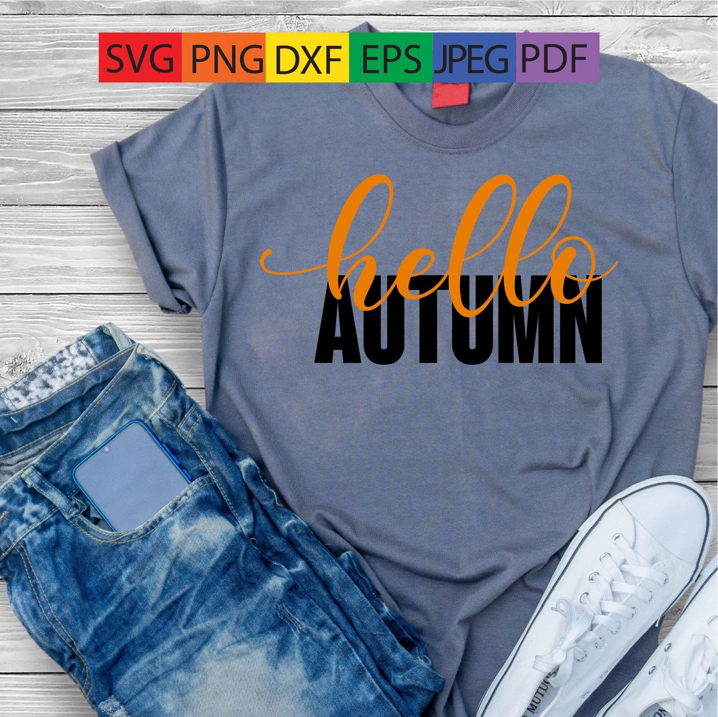 Hello Autumn,fall,decals,svg,png,dxf,pdf,jpeg,sublimation,waterslide,tattoo,tumblers,cricut,vinyl,digital files,personalization,gift giving