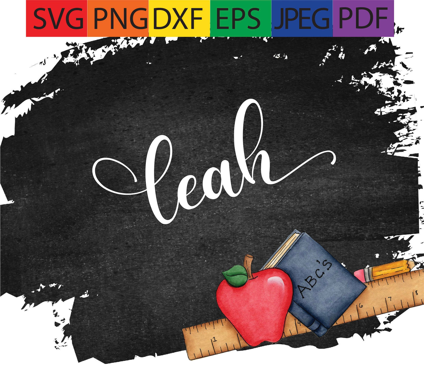 leah,ready to print name,personalization,pdf,png,jpeg,svg,dxf,eps,cricut,silhouette,sublimation,waterslide,vinyl,decal,tattoo,digital,