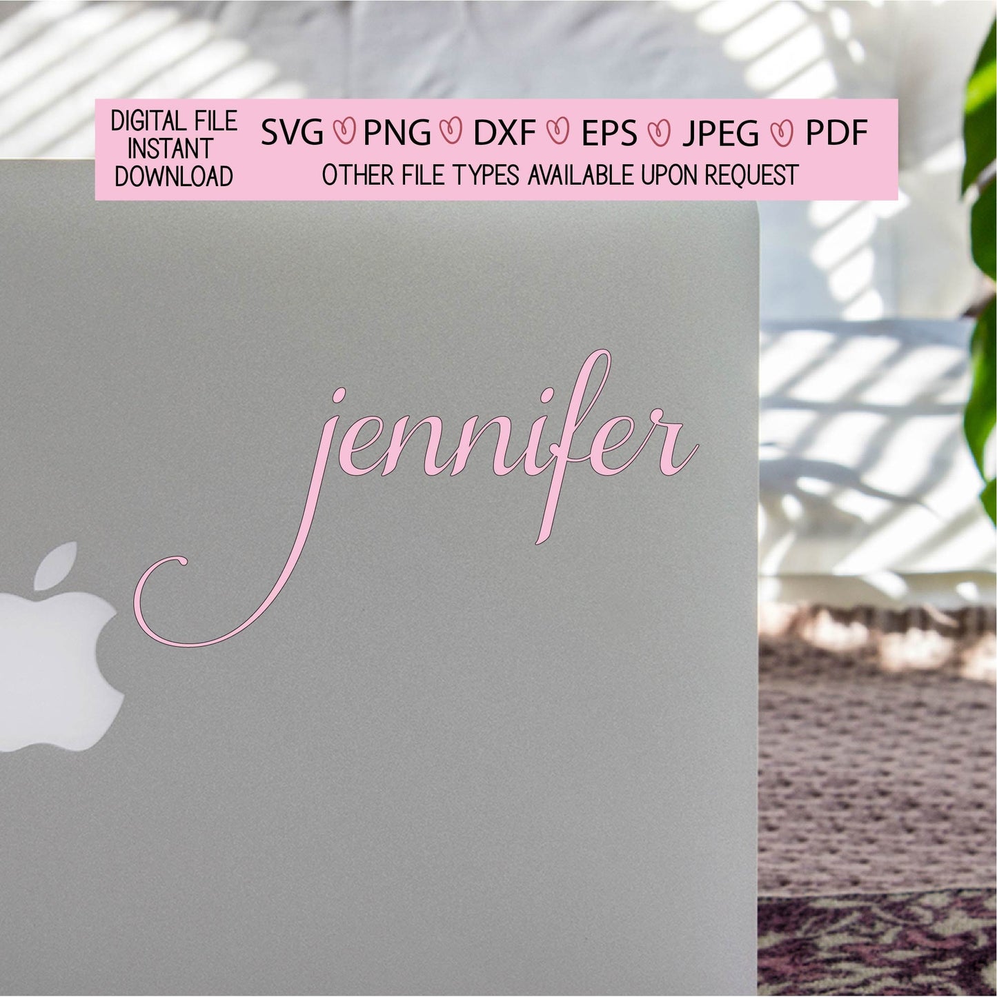 Jennifer,jenny,jennie,designer names,ready to cut names, script,pdf,png,jpeg,dxf,eps,svg,silhouette,cricut,sublimation,diy,customization,cut