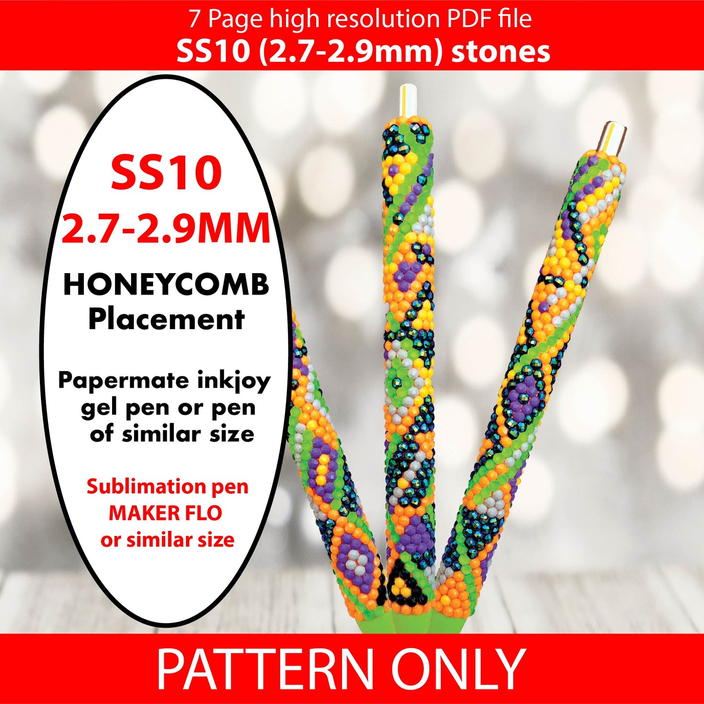 SS10 80's Abstract Halloween bling pen,bling pen template,Rhinestone pen pattern,Graph template,Rhinestone template,diy,dotz,spooky,scary,grave