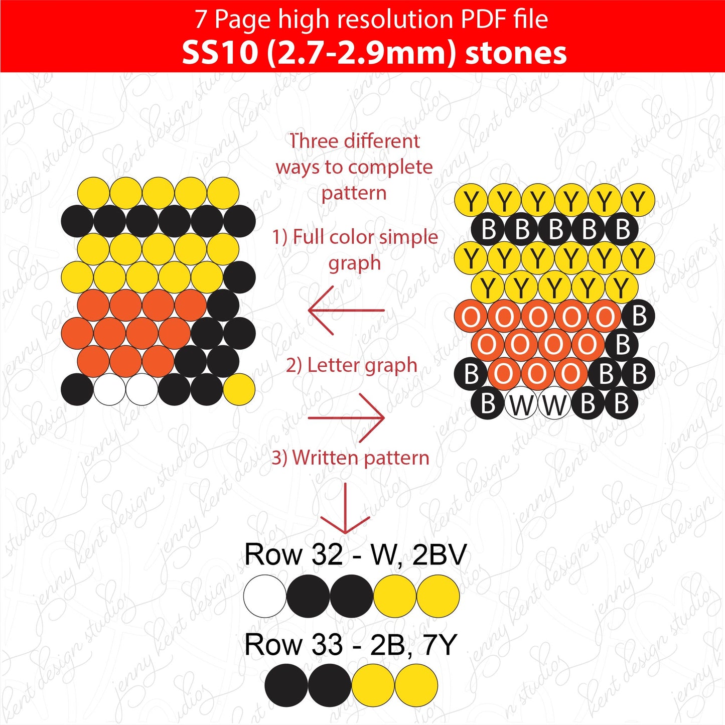 SS10 (2.7-2.9mm)  Candy Corn Diamonds bling pen,bling pen template,Rhinestone pen pattern,Graph template,Rhinestone template,diy,dotz,halloween,spooky diamonds, candy wraps