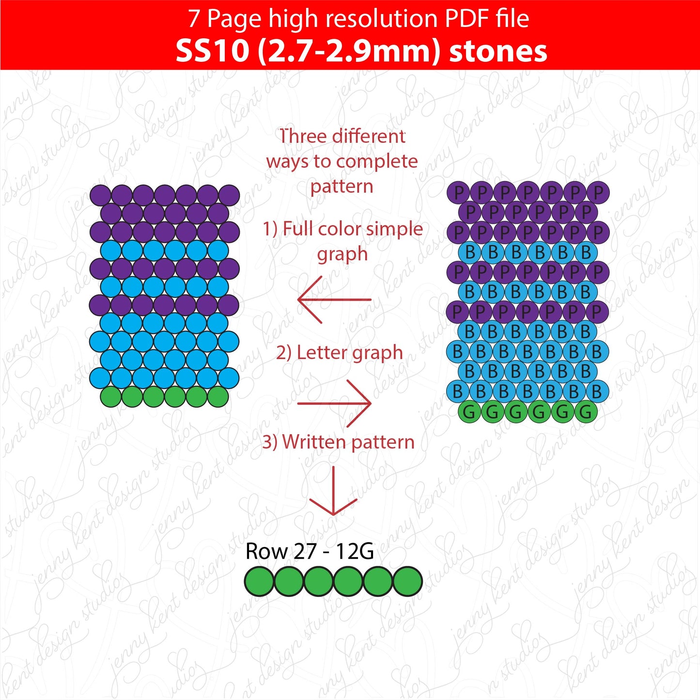 SS10 (2.7-2.9mm) Rainbow Serape bling pen,bling pen template,rhinestone pen pattern,rainbow  bling pattern,rhinestone template,diy,dotz,rainbow stripes,graph