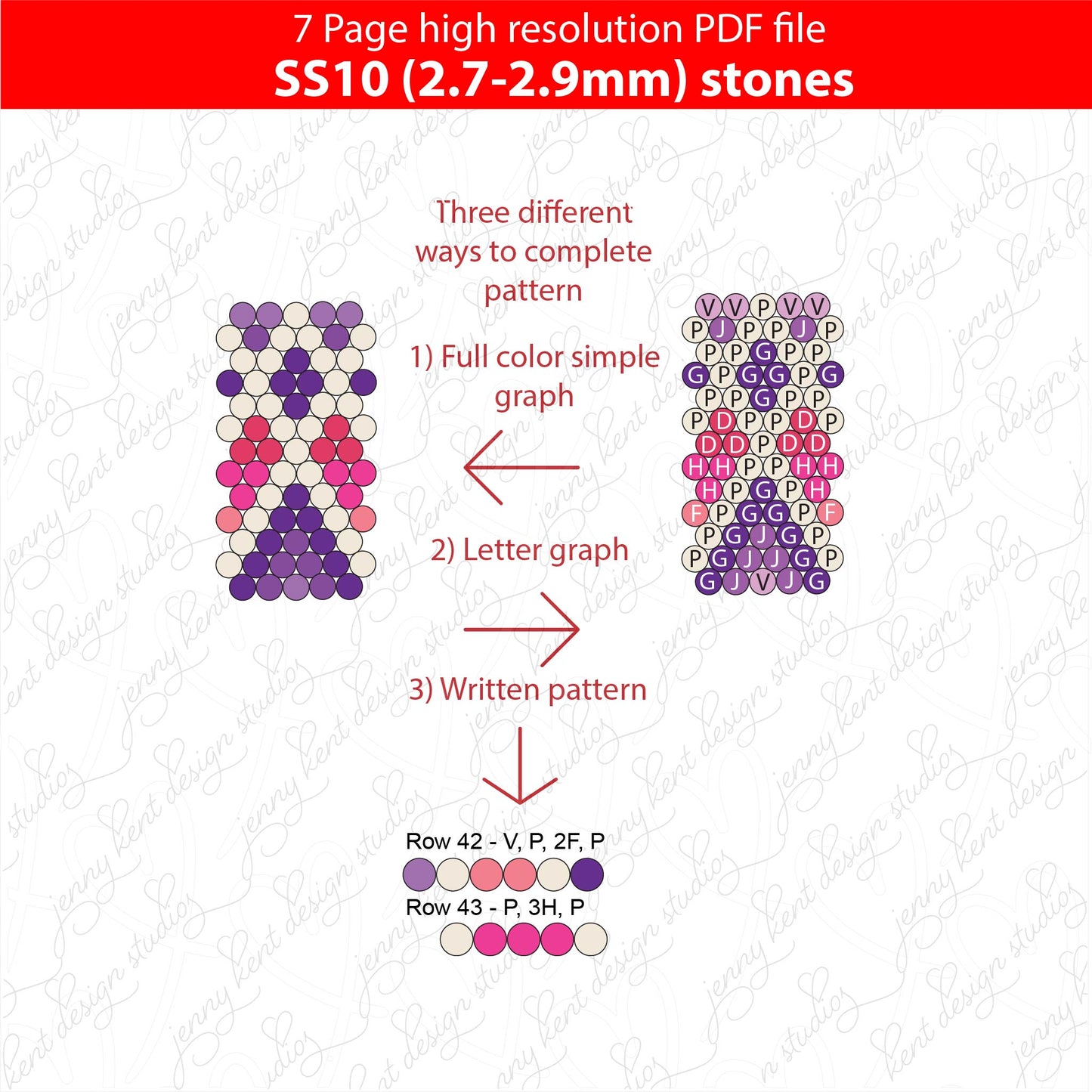 SS10 (2.7-2.9mm) Pastel hearts N diamond bling pen template,rhinestone pen pattern,bling pattern,rhinestone template,diy,dotz,abstract pattern,honeycomb,pink